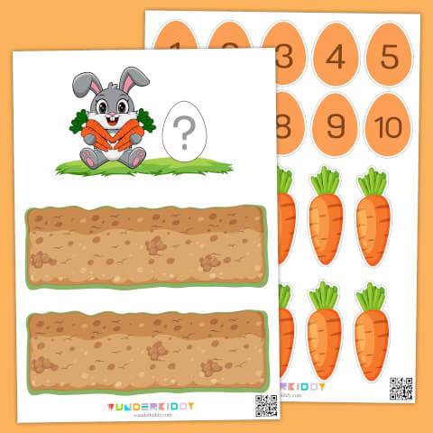 Contar zanahorias conejo - Imagen 2