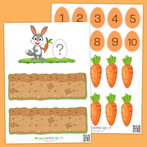 Contar zanahorias conejo - Imagen 2