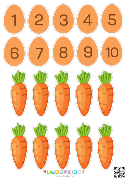 Learn Numbers Carrot Garden Worksheets - Image 3