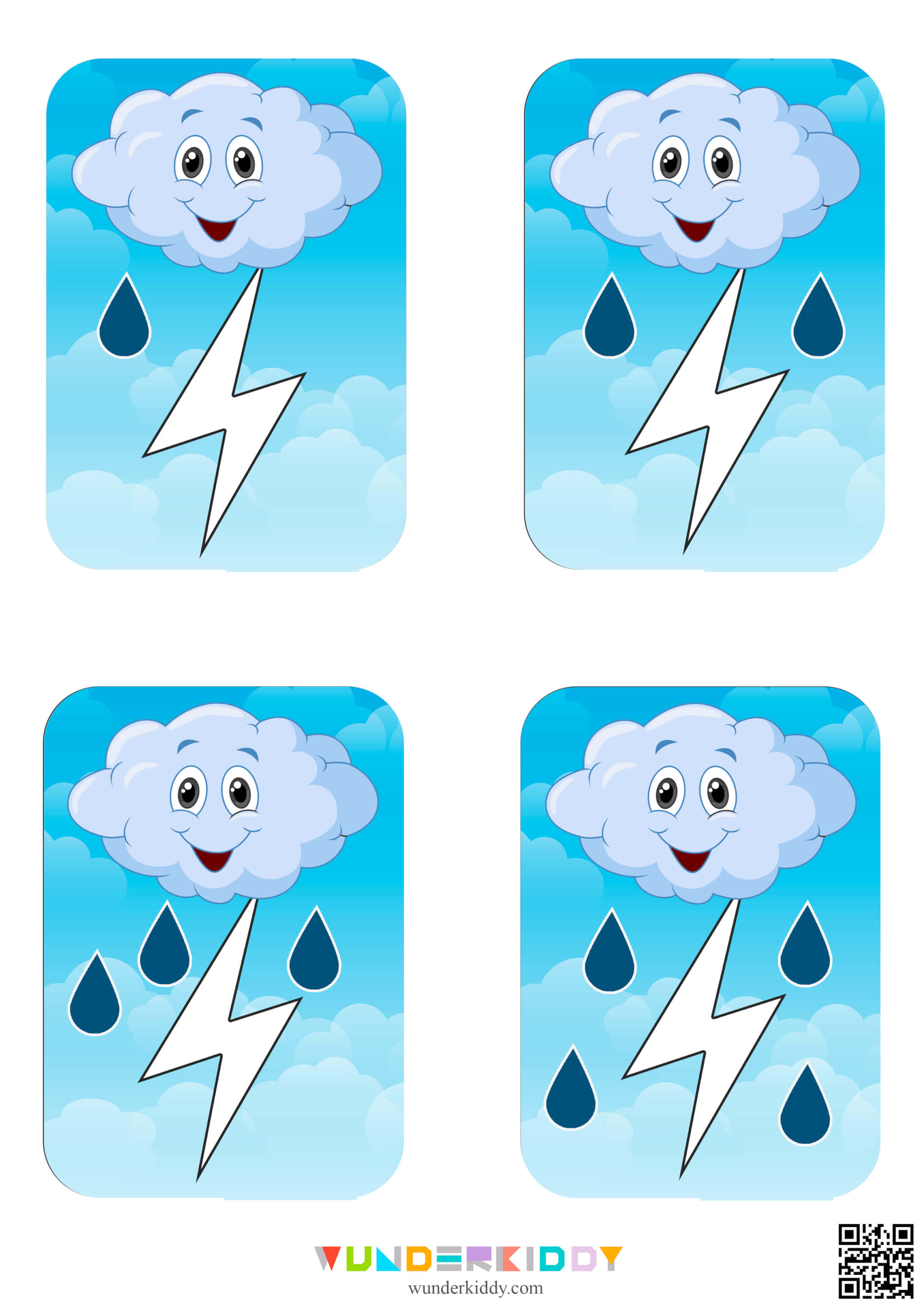 Rain and Lightning Math Activity - Image 2