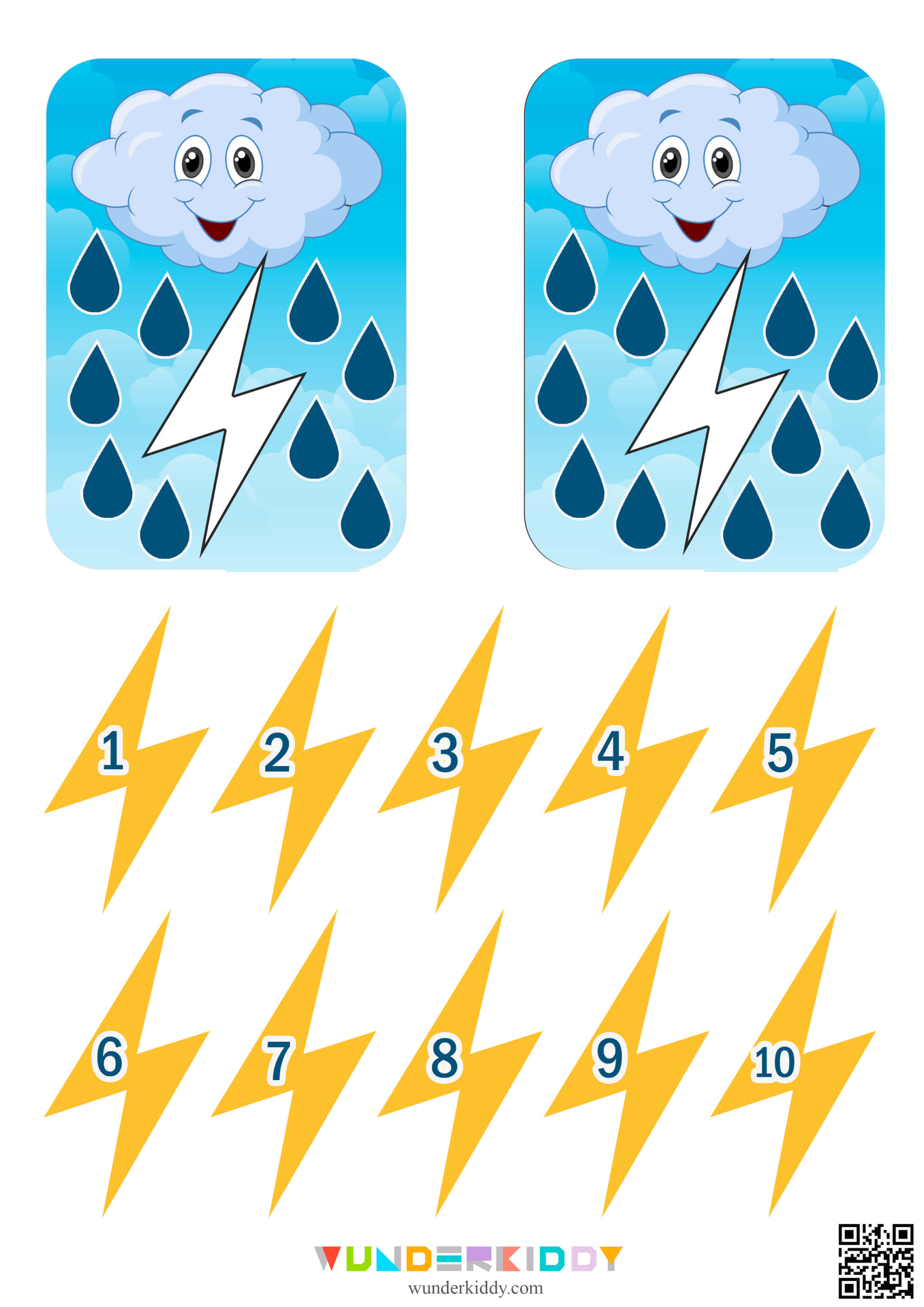 Rain and Lightning Math Activity - Image 4