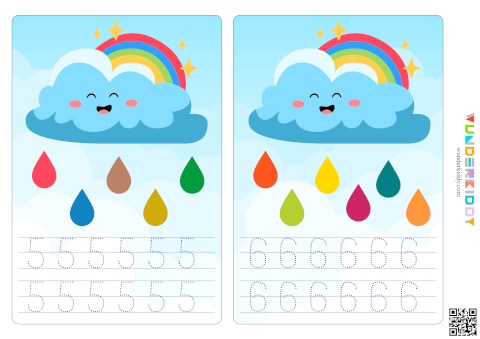 Rain Cloud Number Tracing Activity - Image 4