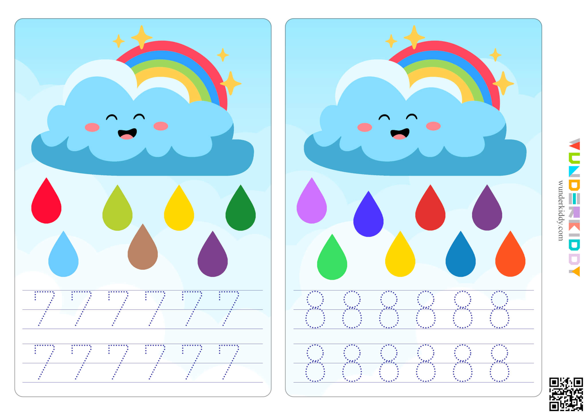 Rain Cloud Number Tracing Activity - Image 5