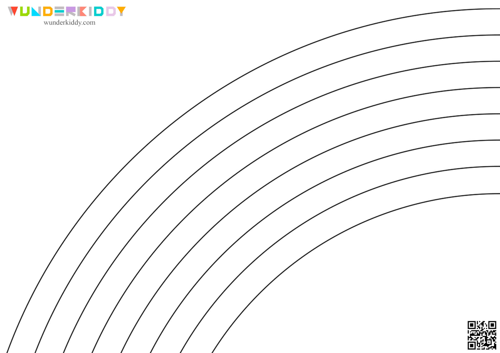 Free Printable Rainbow Template For Craft In Kindergarten