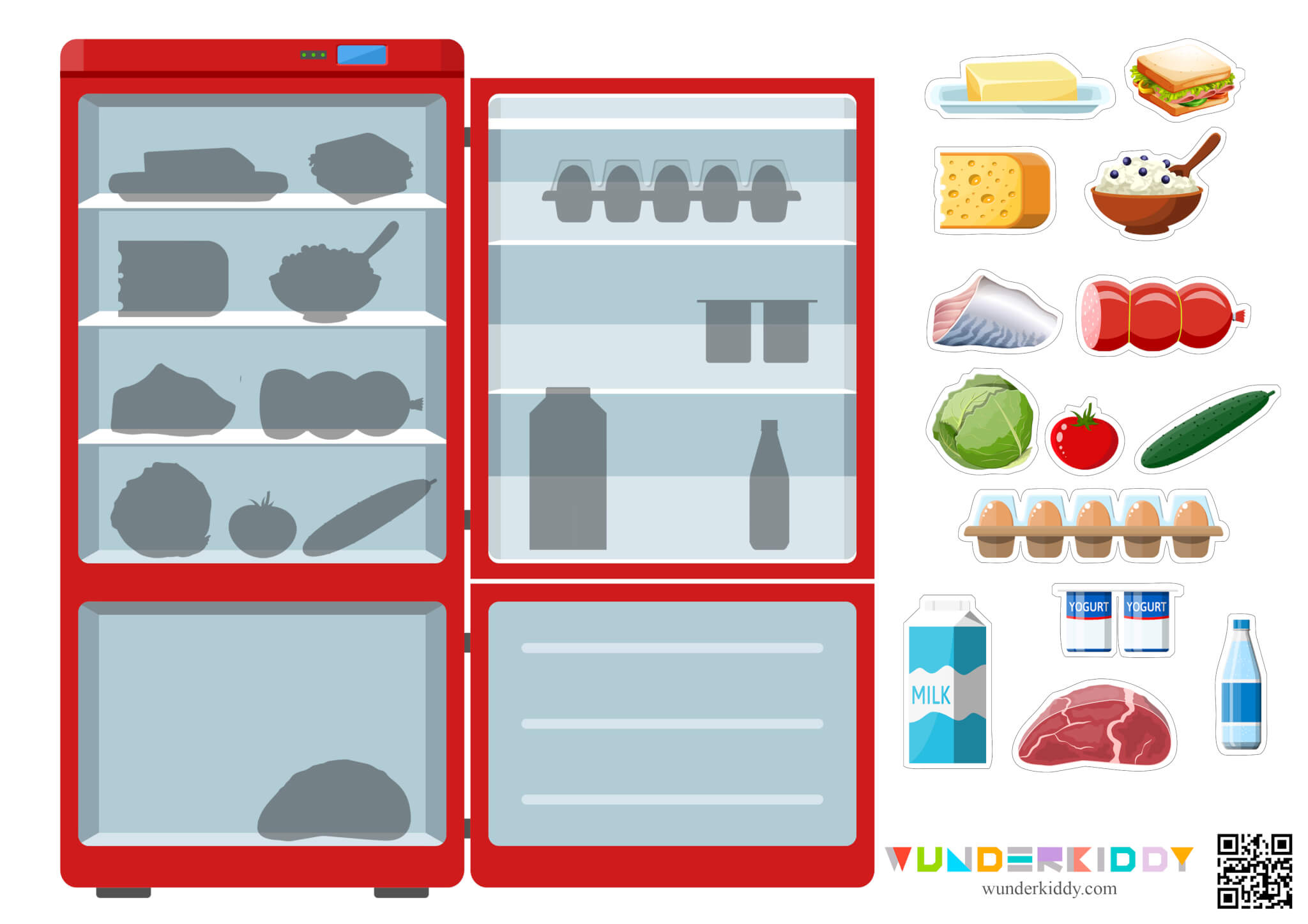 Activity sheet «Refrigerator or shelf» - Image 2