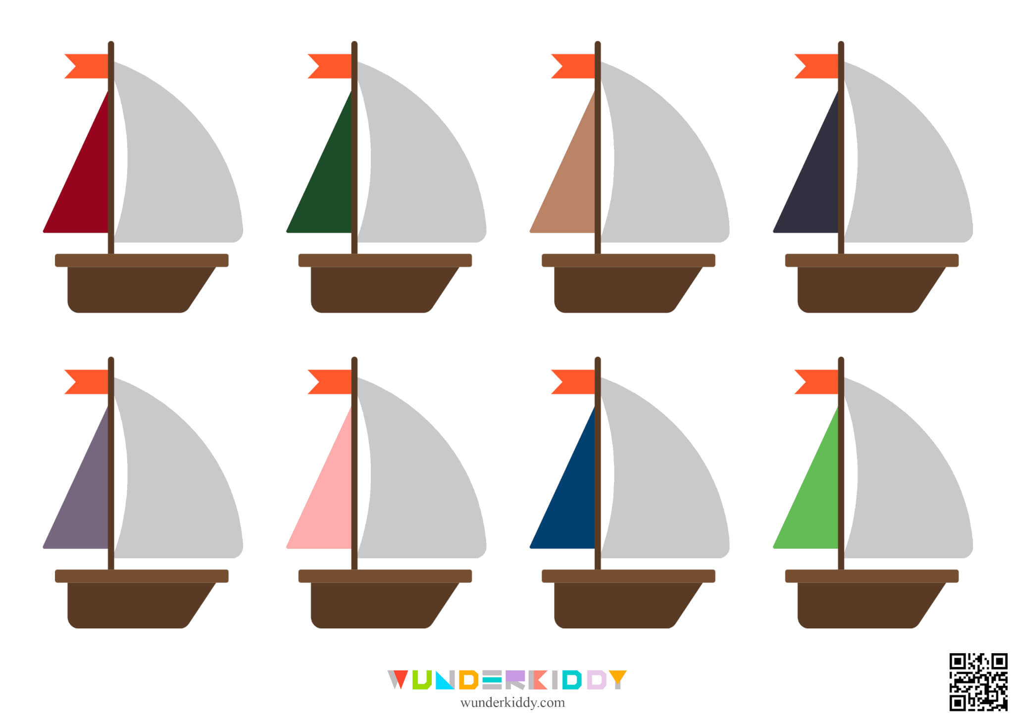 Arbeitsblätter «Segelboot-Farben zuordnen» - Bild 5