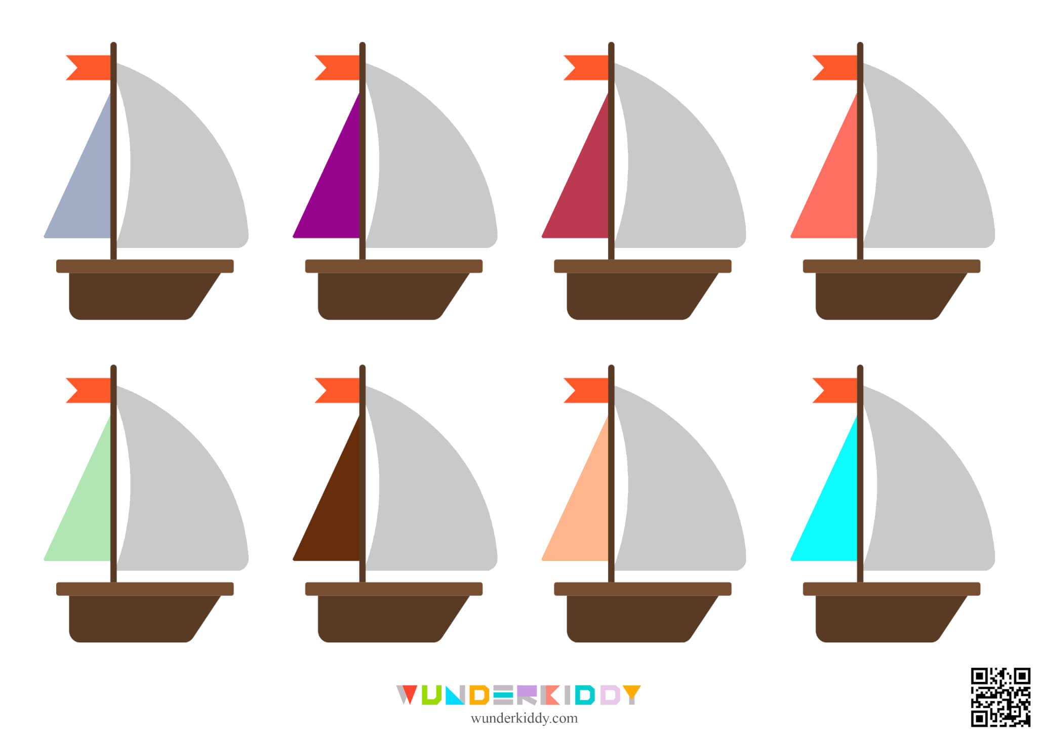 Arbeitsblätter «Segelboot-Farben zuordnen» - Bild 6