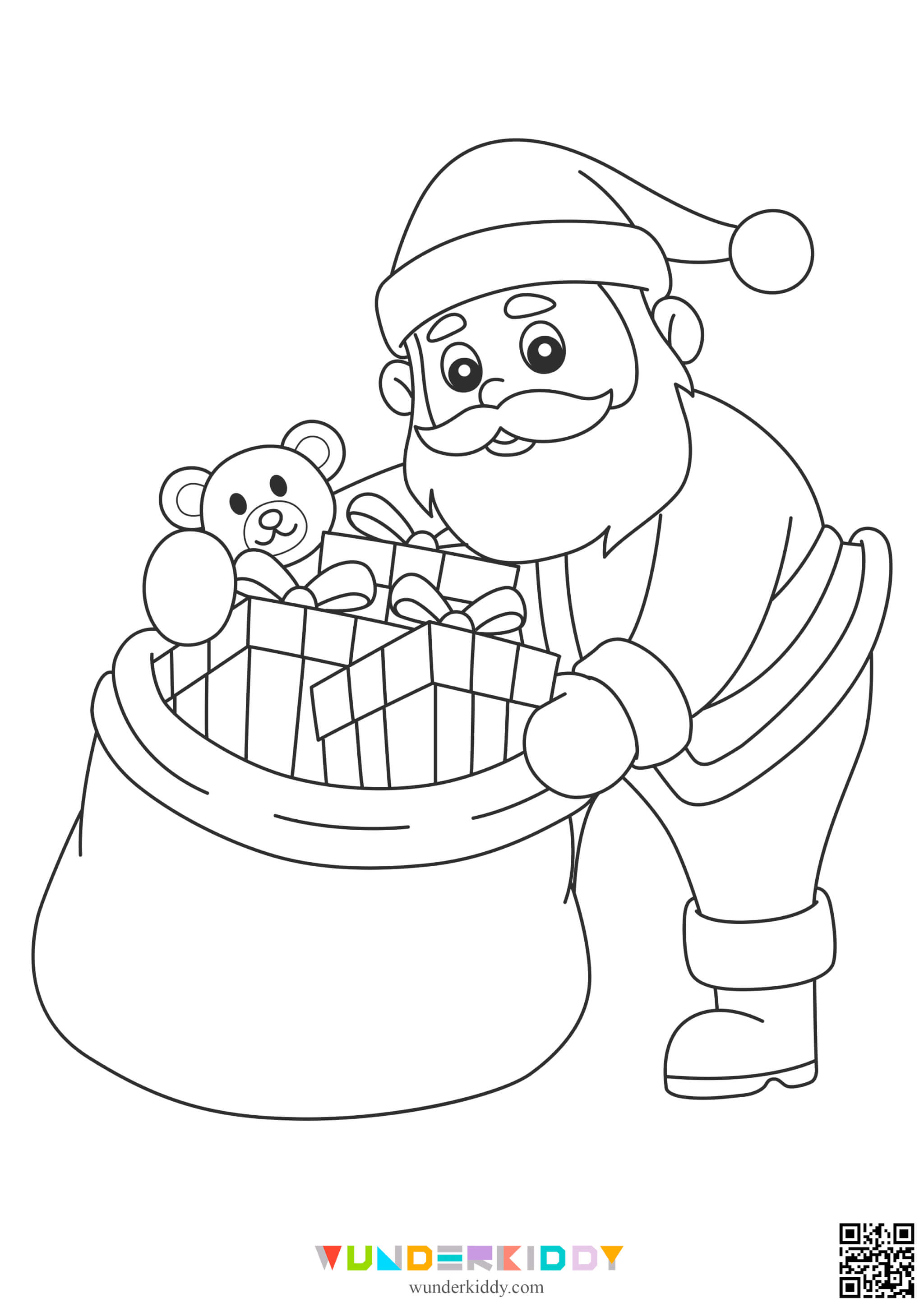 Розмальовки «Санта» для малечі - Зображення 2