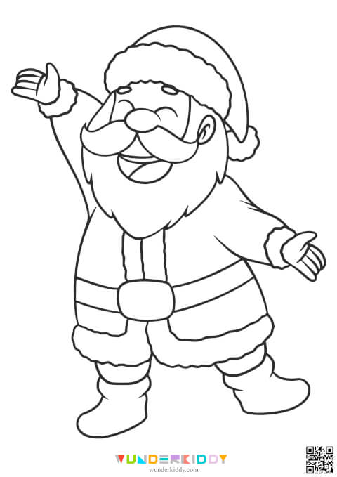 Free Printable Santa Claus Coloring Pages for Preschool