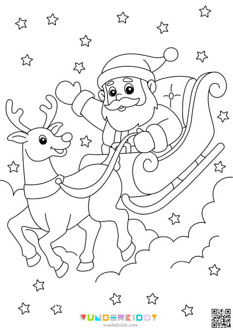 Free Printable Santa Claus Coloring Pages for Preschool