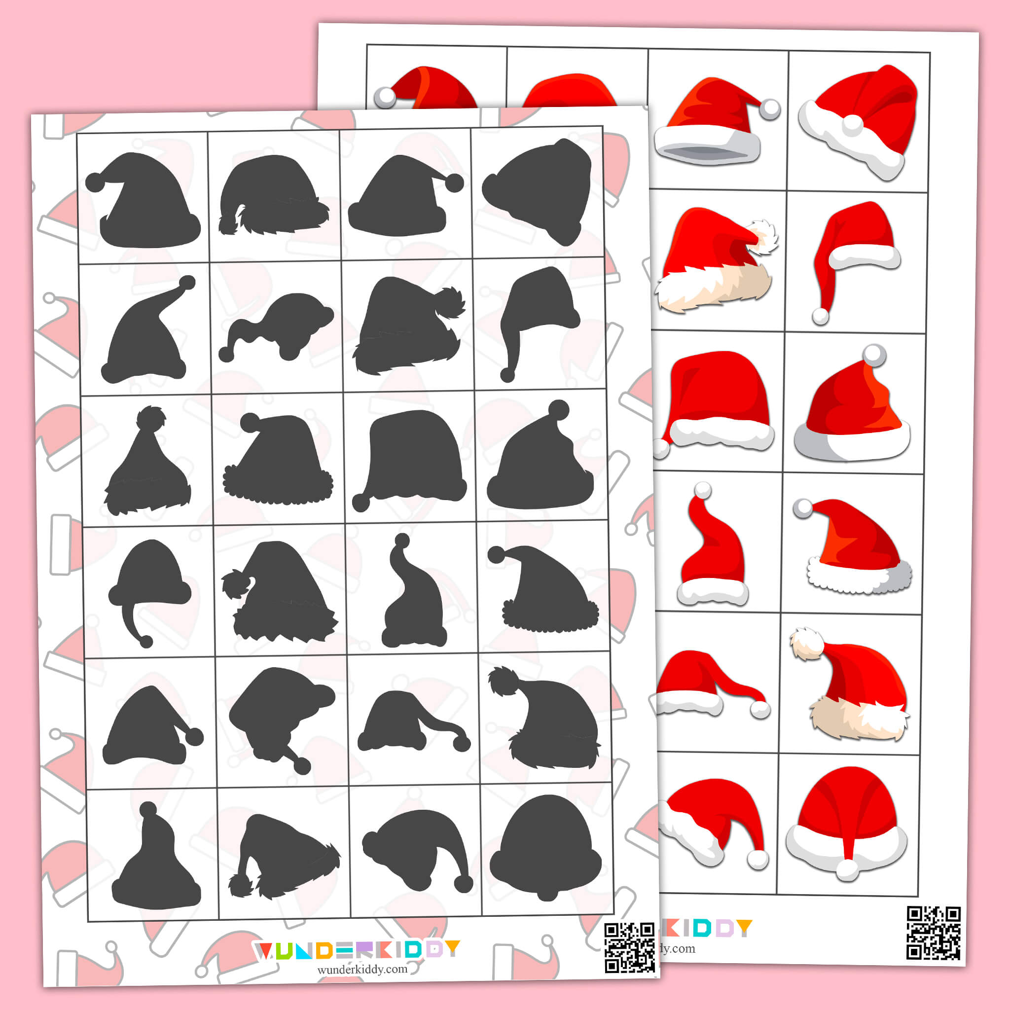 Santa Hat File Folder Activity