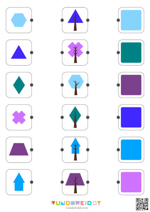 Match Shape and Color Worksheets - Image 3