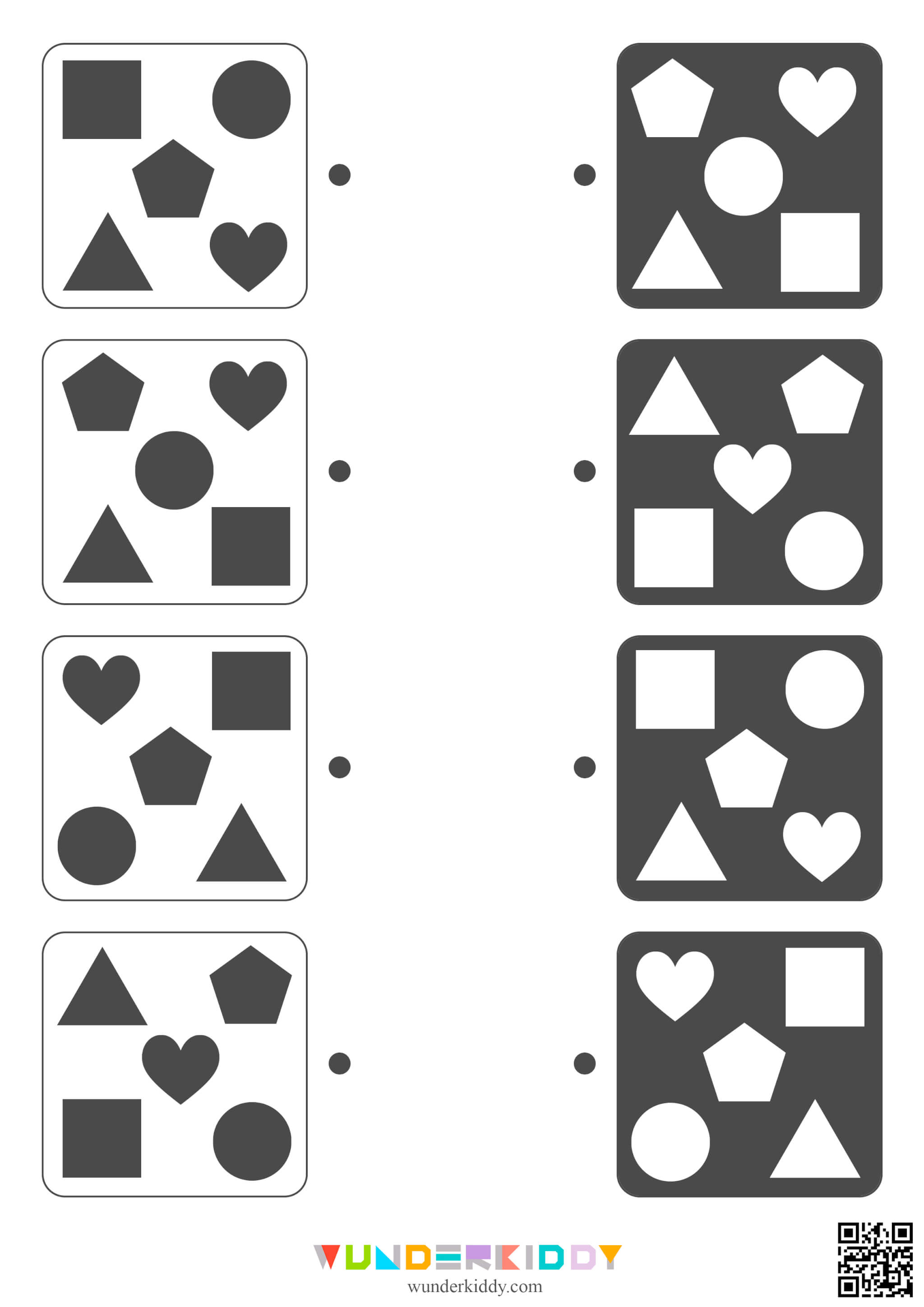 Распечатать задание «Найди одинаковые фигуры» - Изображение 2