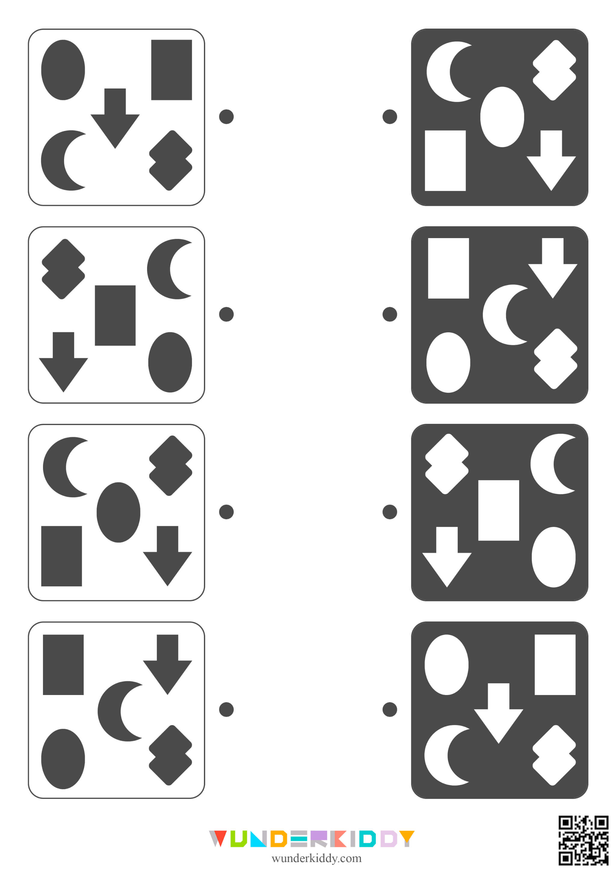 Распечатать задание «Найди одинаковые фигуры» - Изображение 3