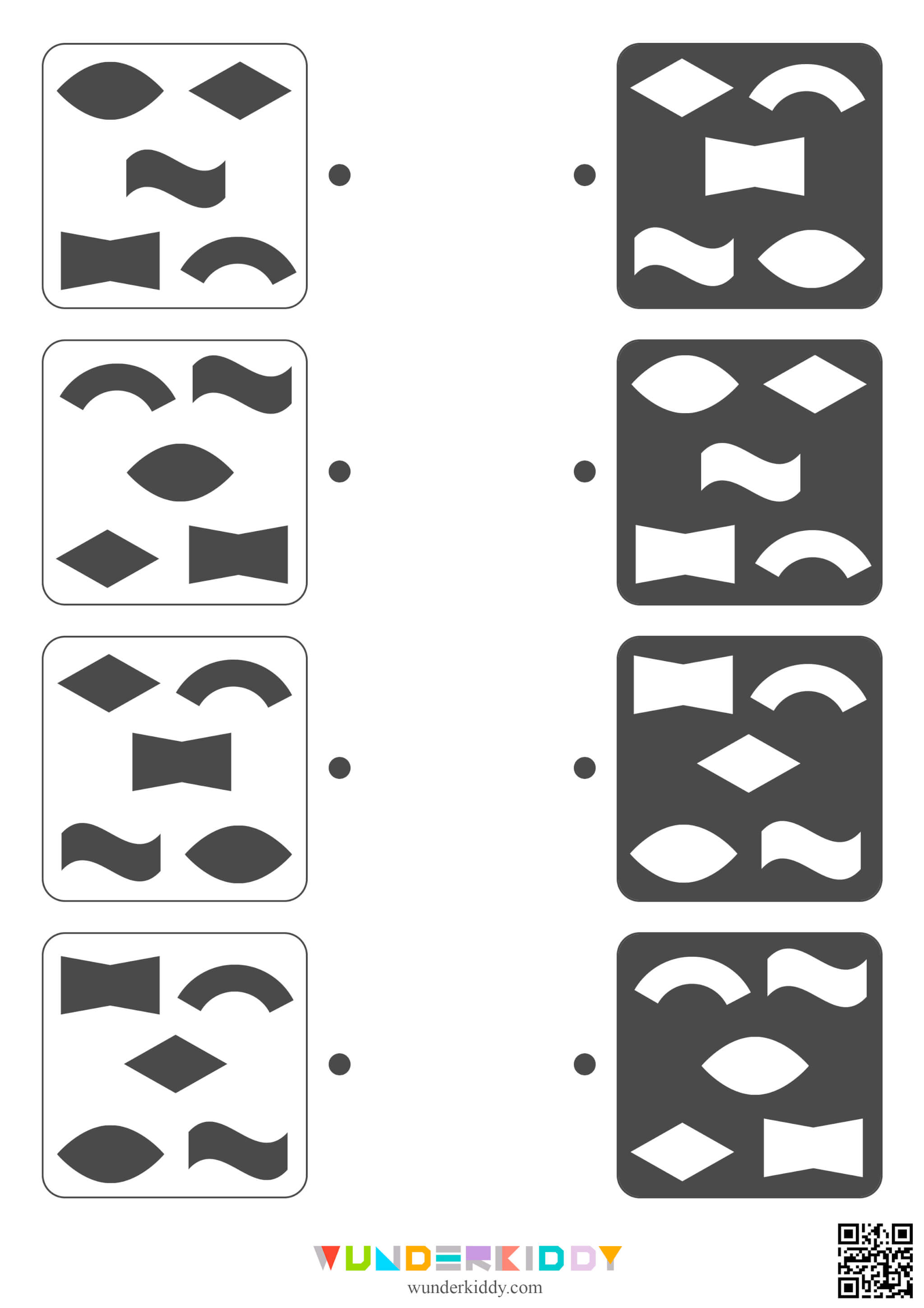 Распечатать задание «Найди одинаковые фигуры» - Изображение 4