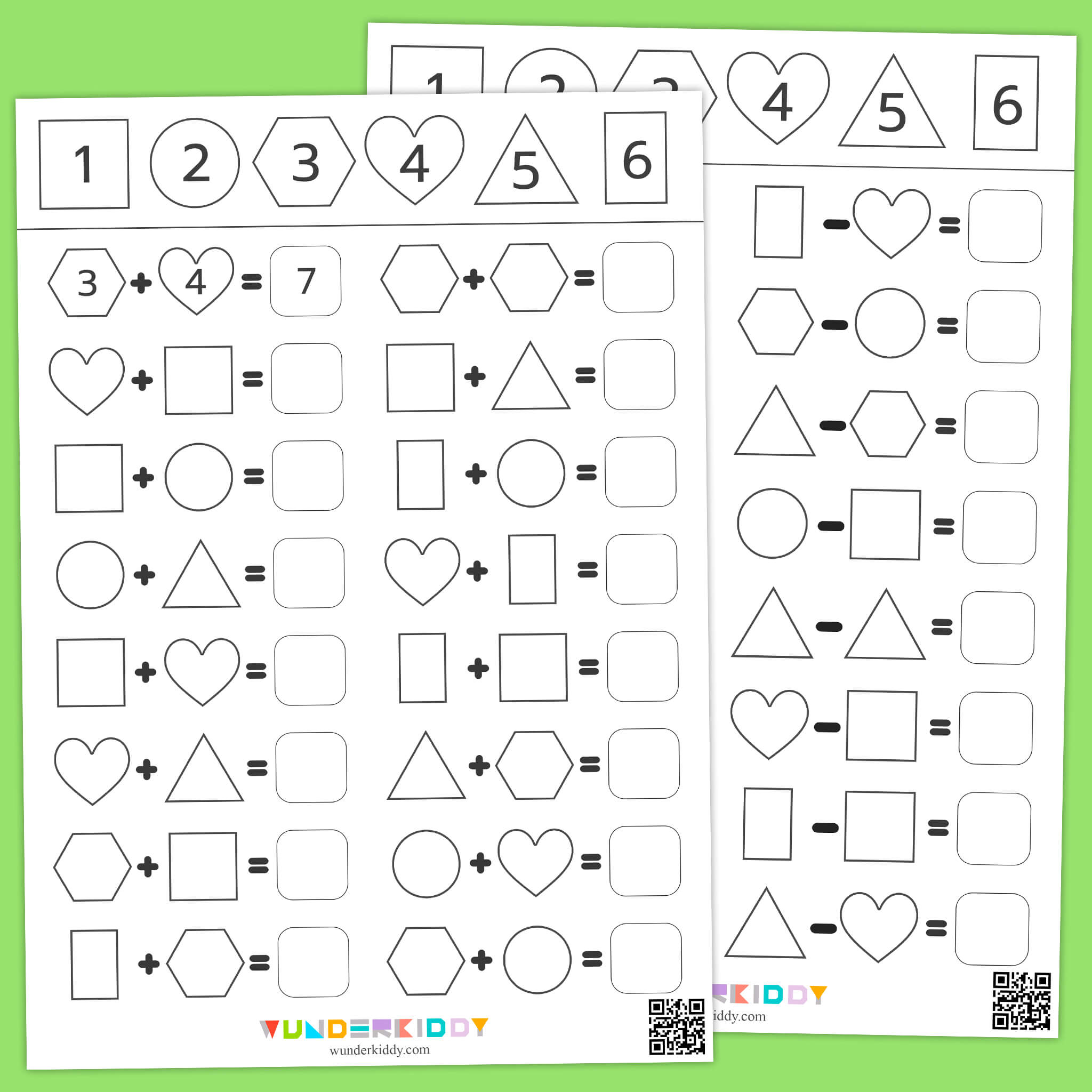 Shape Math Addition and Subtraction to 10