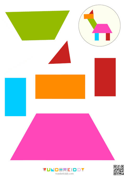 Spielzeug Tangram «Farbige Figuren» - Bild 3