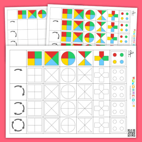 Rotate the Shapes: Preschool Printable Activity - Image 2