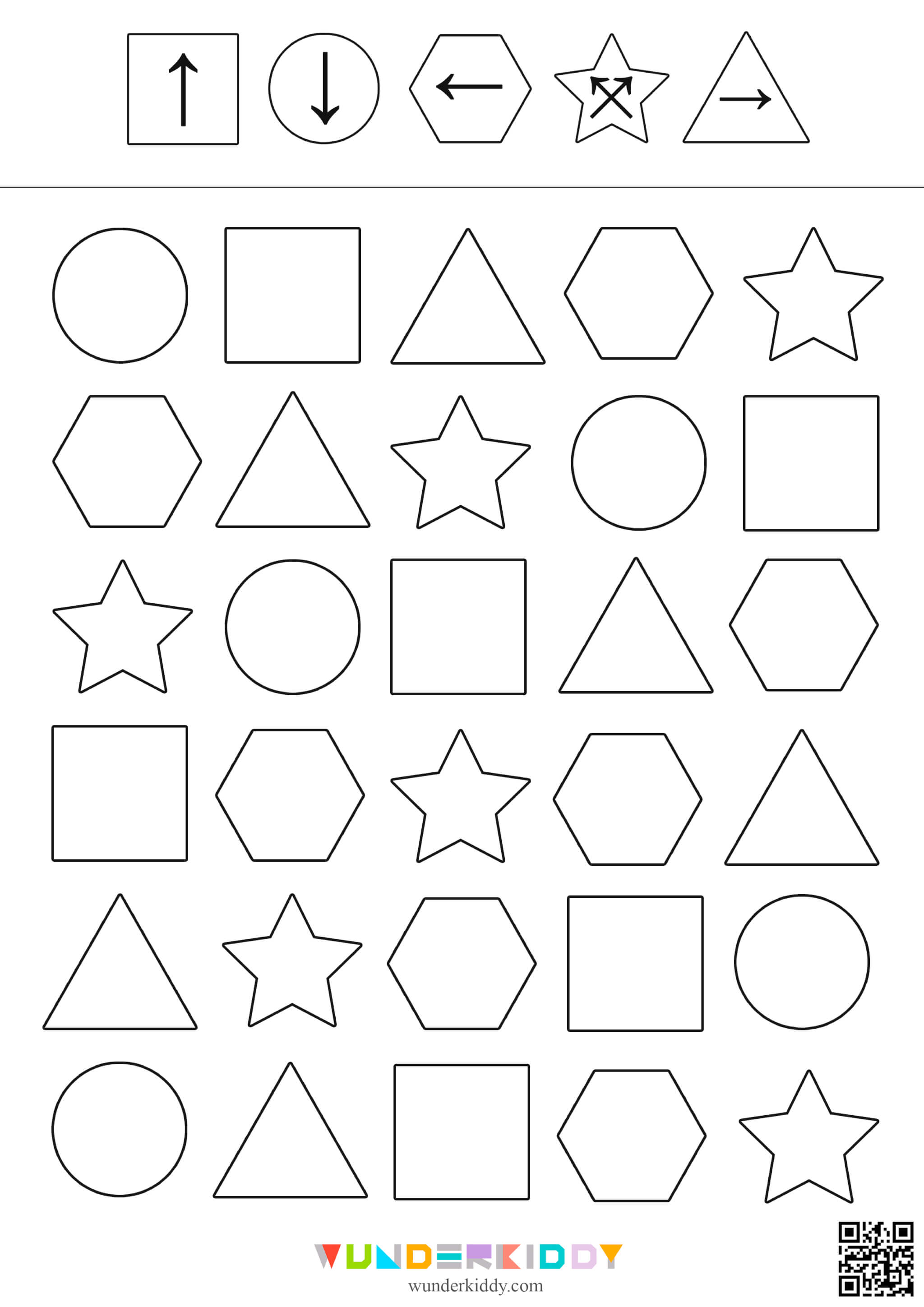 Follow the Pattern Shapes Worksheet - Image 4