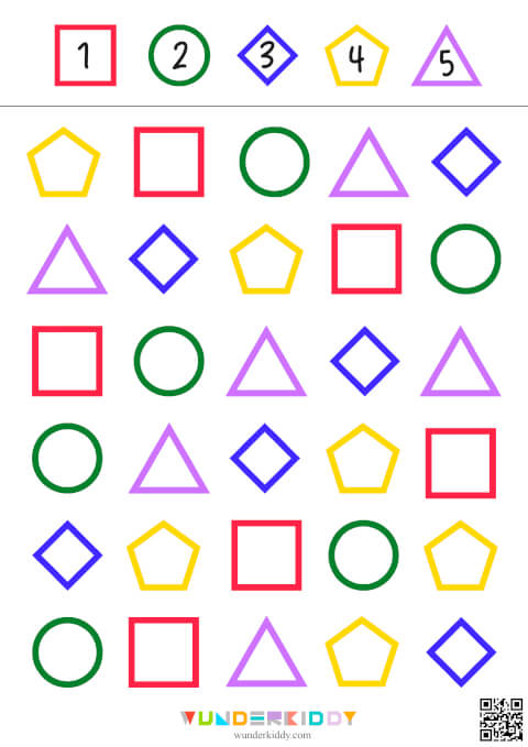 Activité préscolaire – Formes et chiffres - Image 2