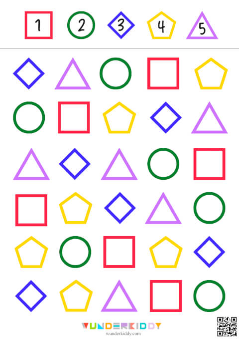 Activité préscolaire – Formes et chiffres - Image 3