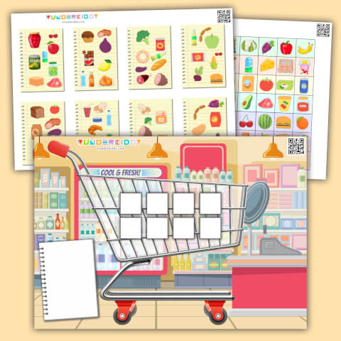 Printable Shopping Lists Food Learning Preschool Activity