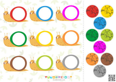 Snail Color Matching Printable Game - Image 2