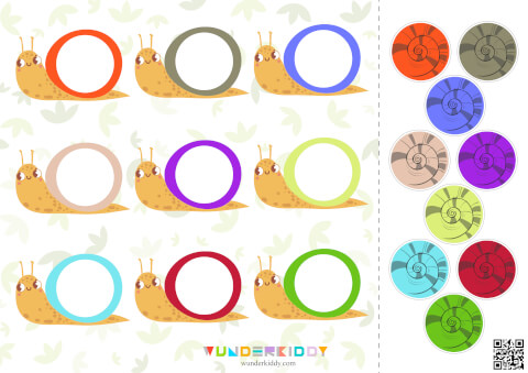 Snail Color Matching Printable Game - Image 4