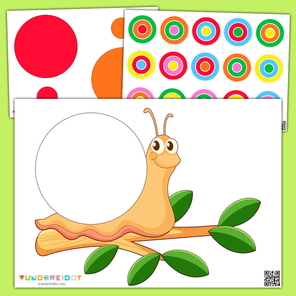 Printable Snail Visual Memory Activity for Kindergarten