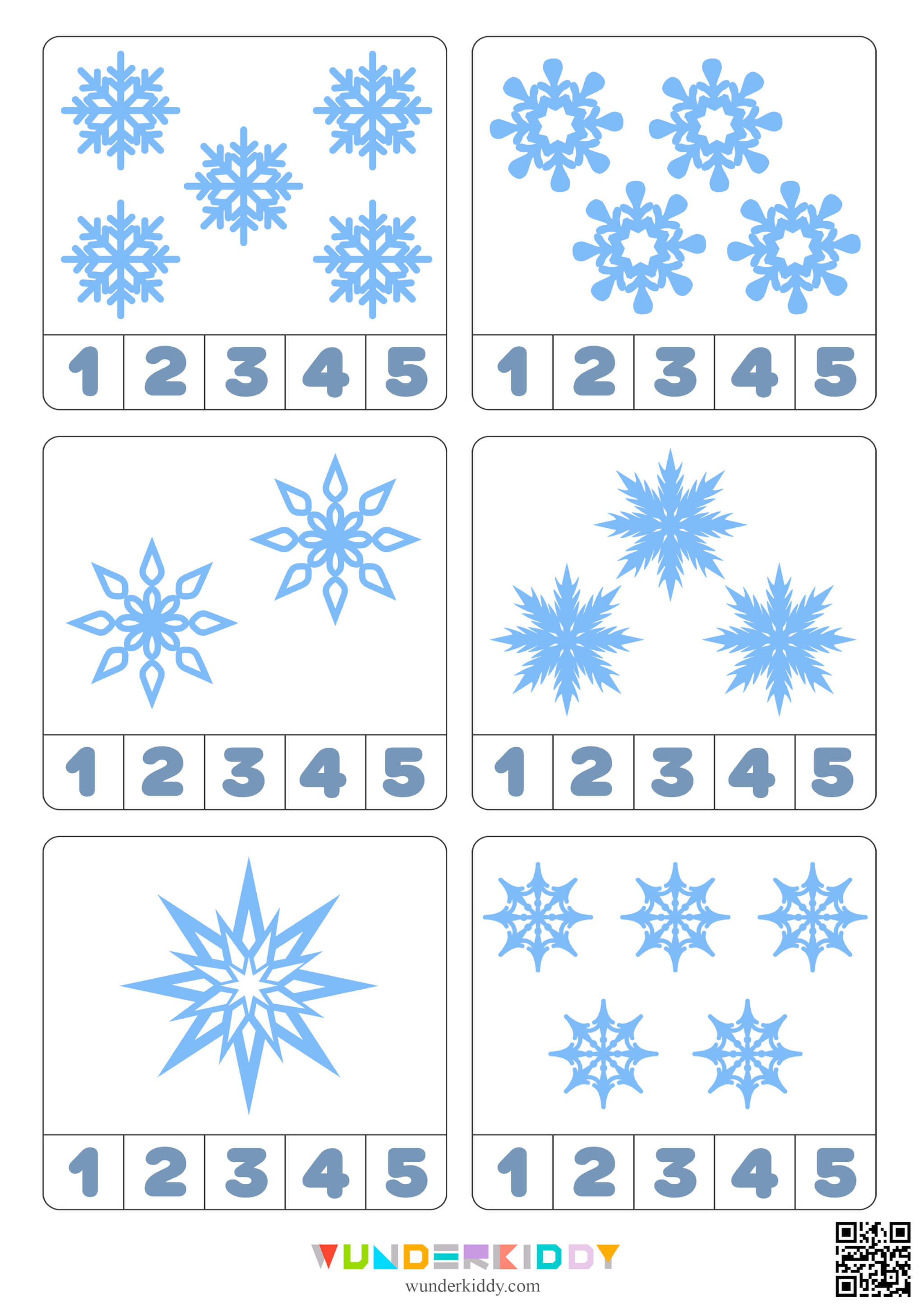 Cartes de comptage de flocons de neige - Image 2