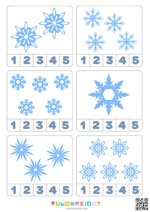 Вчимося рахувати до 10 «Сніжинки» - Зображення 3
