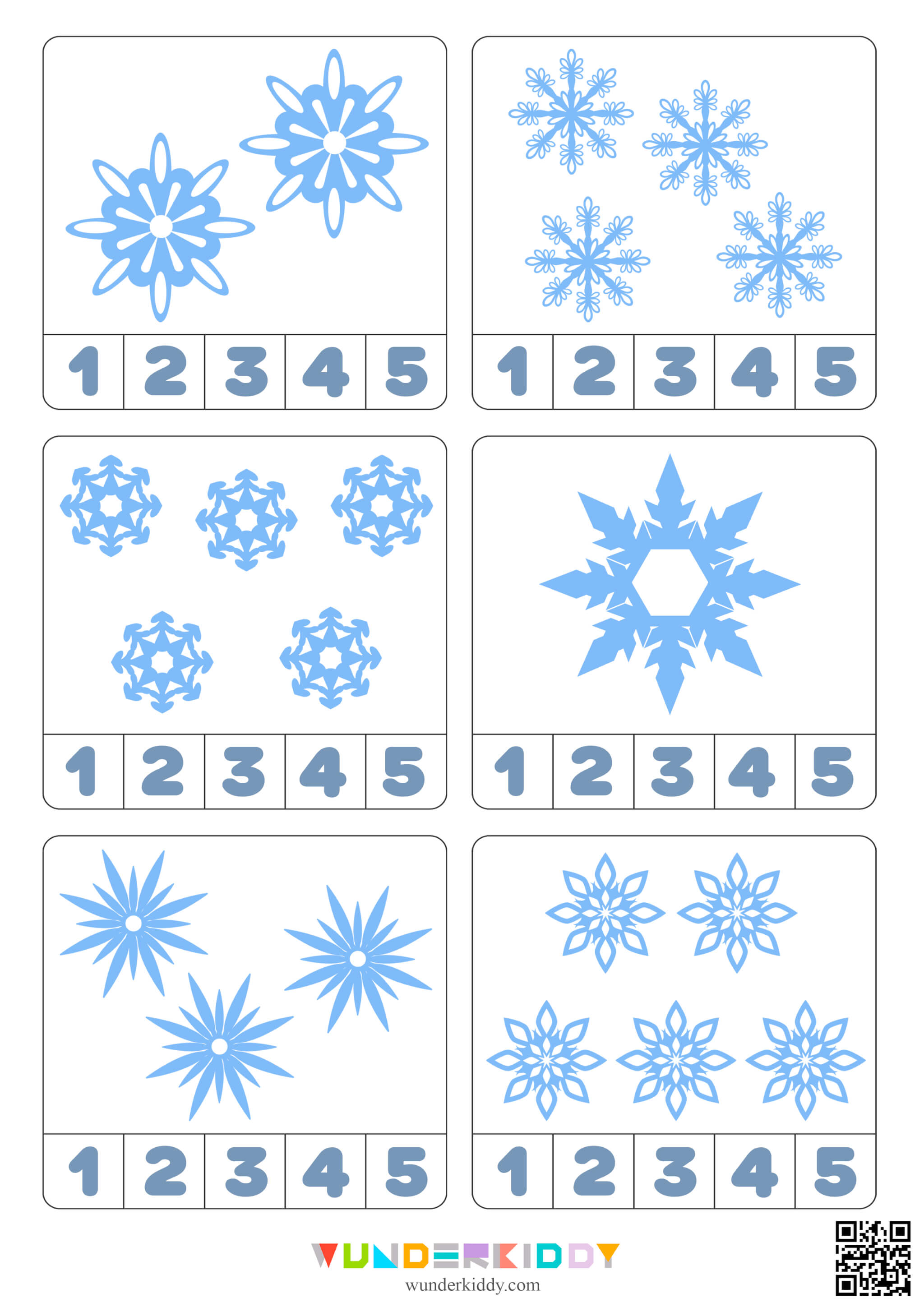 Cartes de comptage de flocons de neige - Image 3