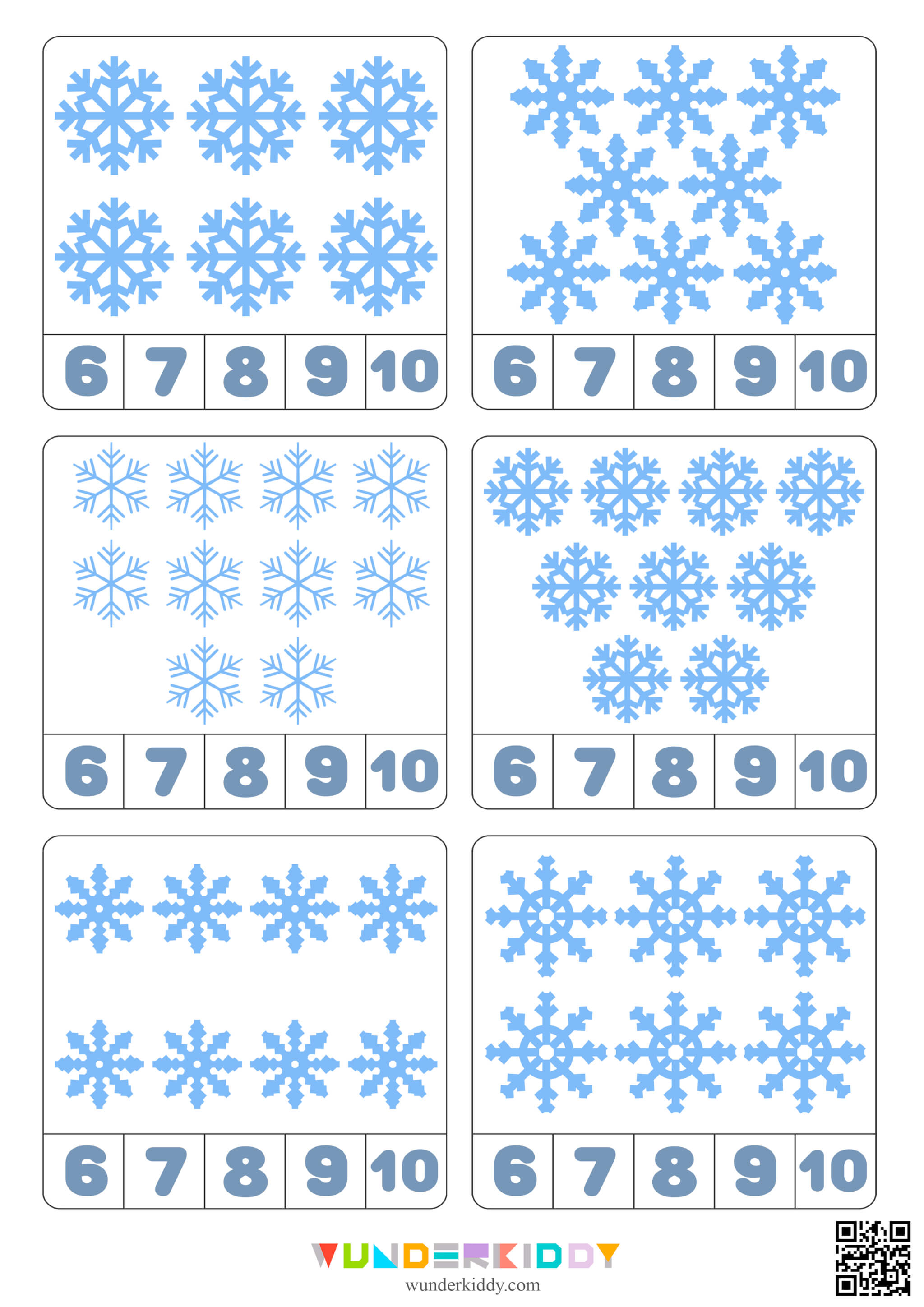 Cartes de comptage de flocons de neige - Image 4