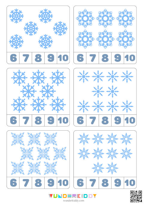 Вчимося рахувати до 10 «Сніжинки» - Зображення 5