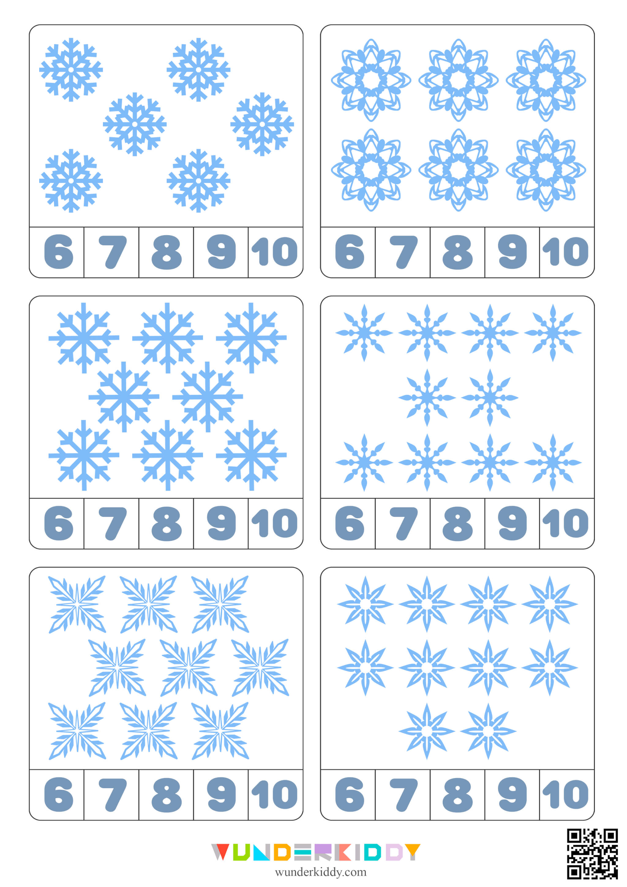 Cartes de comptage de flocons de neige - Image 5