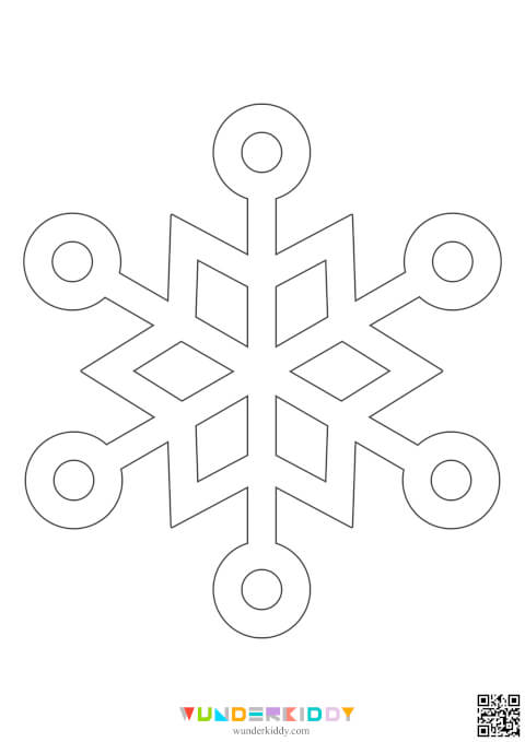 Printable Stencil Patterns Snowflake: Small and Large Templates