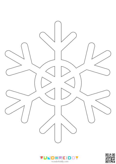 Printable Stencil Patterns Snowflake: Small and Large Templates