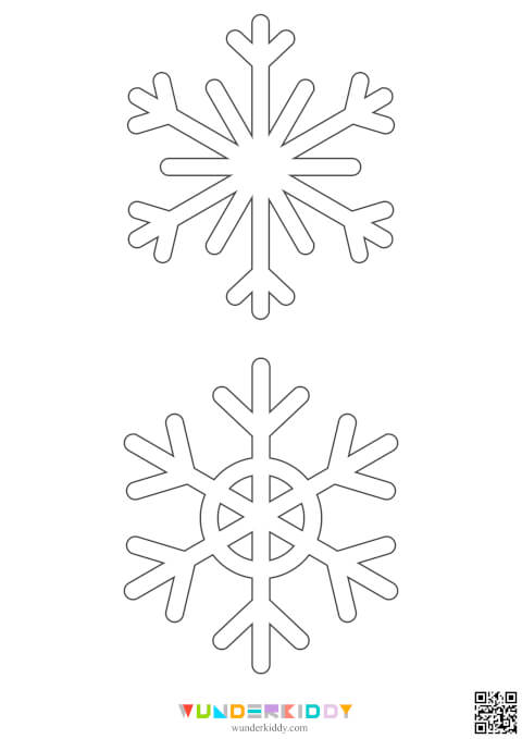 Printable Stencil Patterns Snowflake: Small and Large Templates