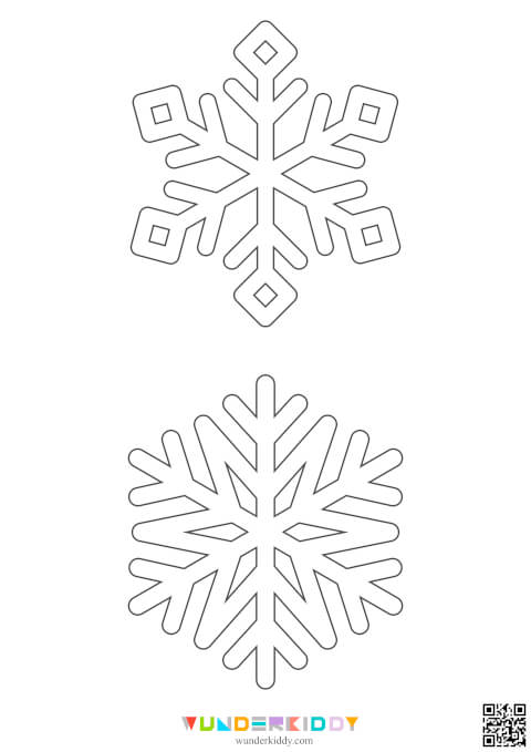 Printable Stencil Patterns Snowflake: Small and Large Templates