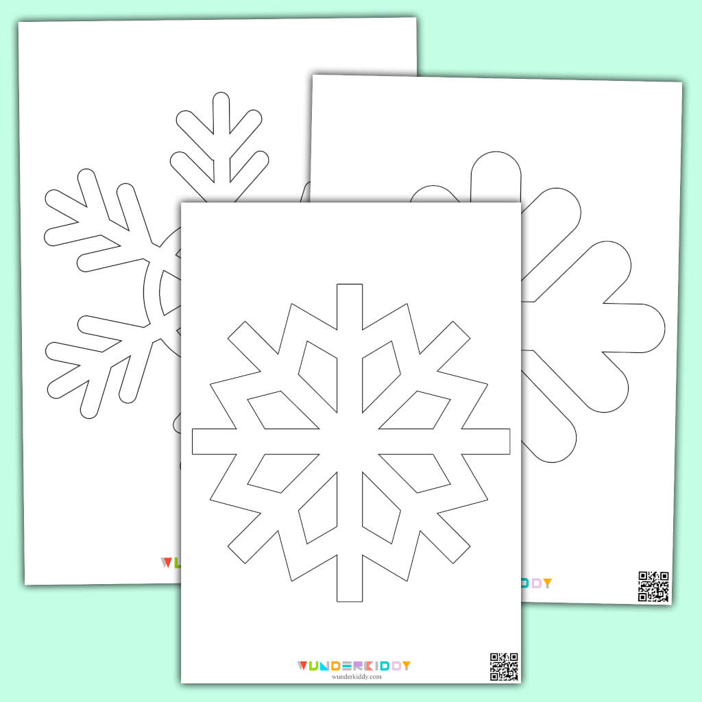 Printable Snowflakes Template and Outlines for Kids Craft Printable Snowflakes Template and Outlines for Kids Craft