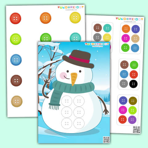 Snowman Pattern Mats Activity - Image 2