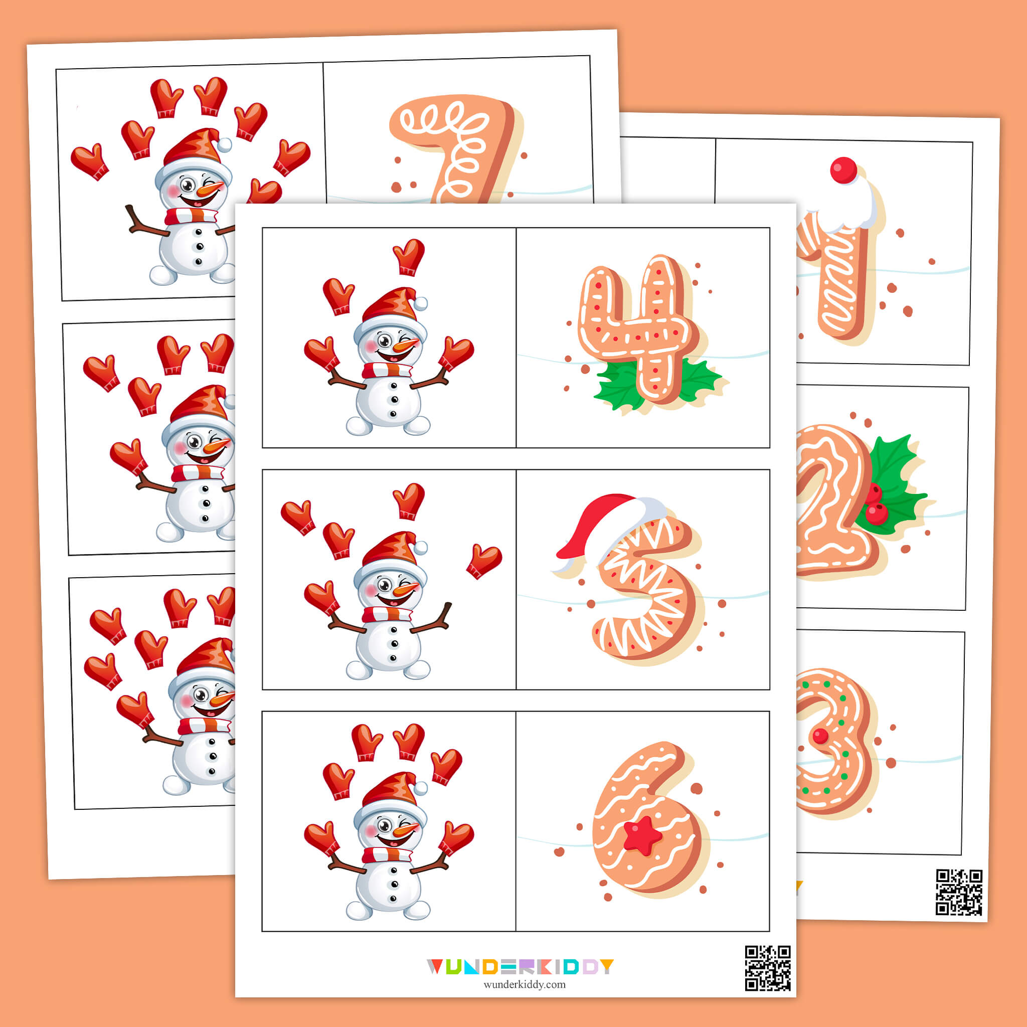 Игра на счет до 12 «Снеговик и варежки»