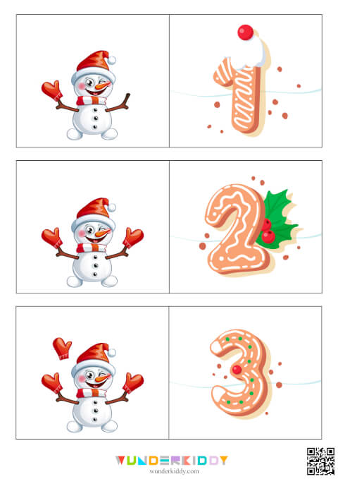 Игра на счет до 12 «Снеговик и варежки» - Изображение 2