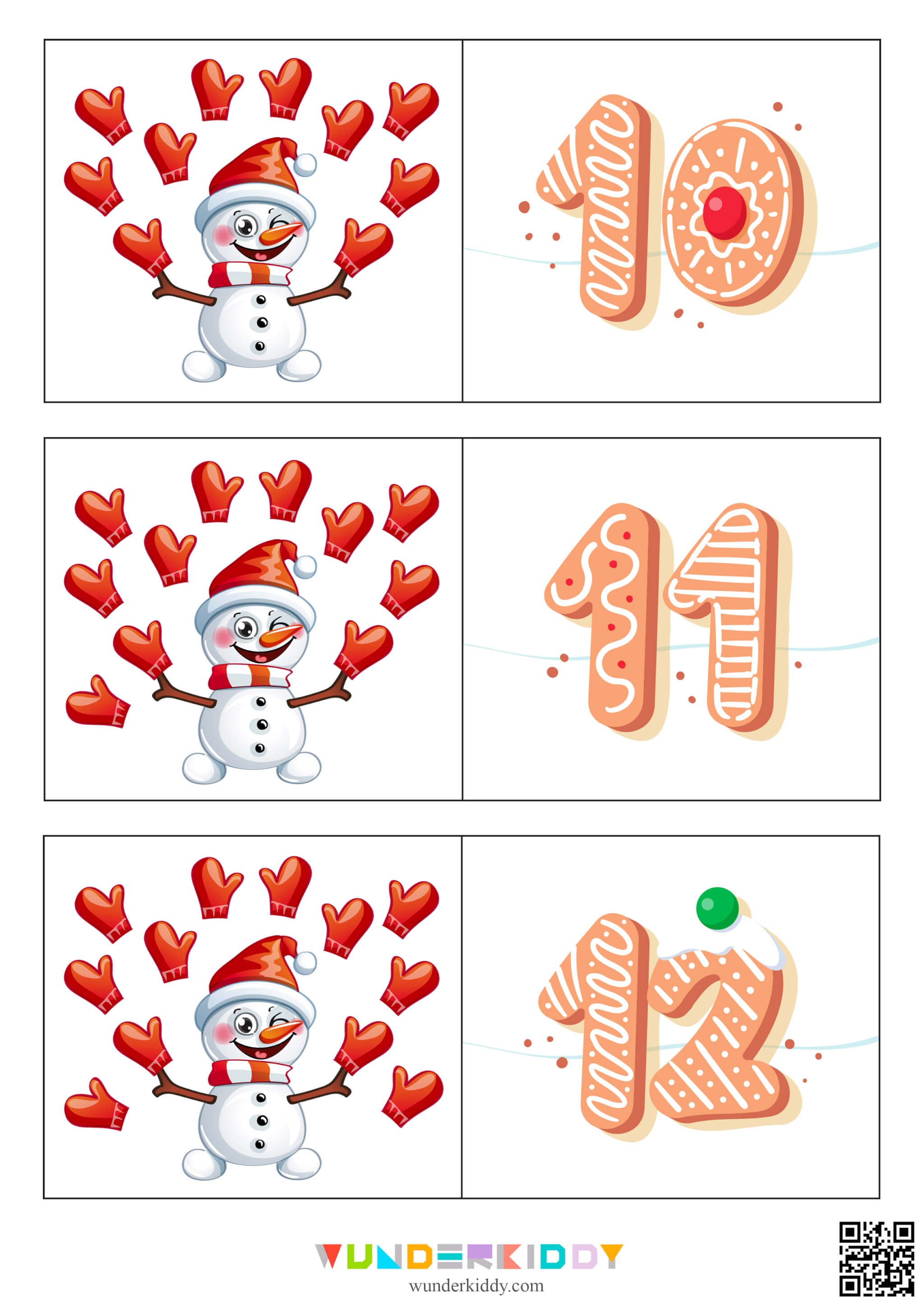 Игра на счет до 12 «Снеговик и варежки» - Изображение 5