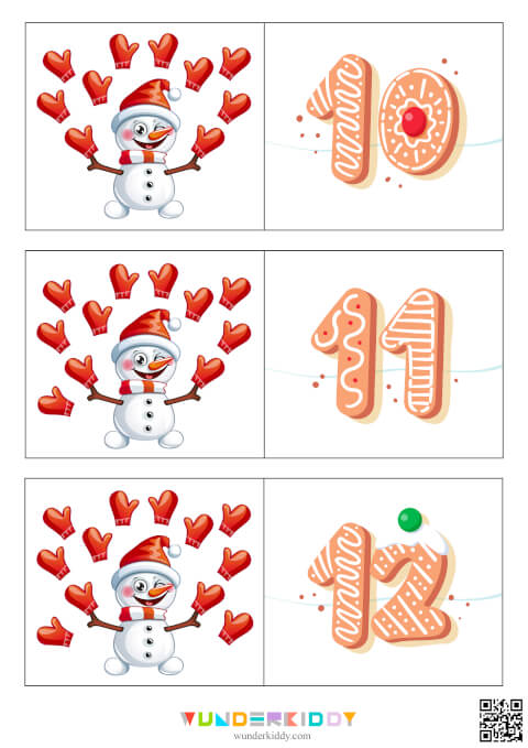 Игра на счет до 12 «Снеговик и варежки» - Изображение 5