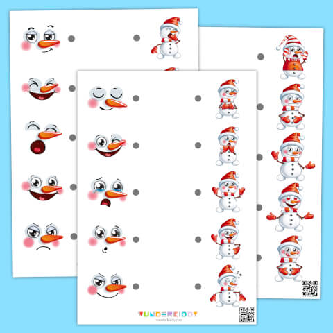 Emparejar emociones - muñeco de nieve - Imagen 2