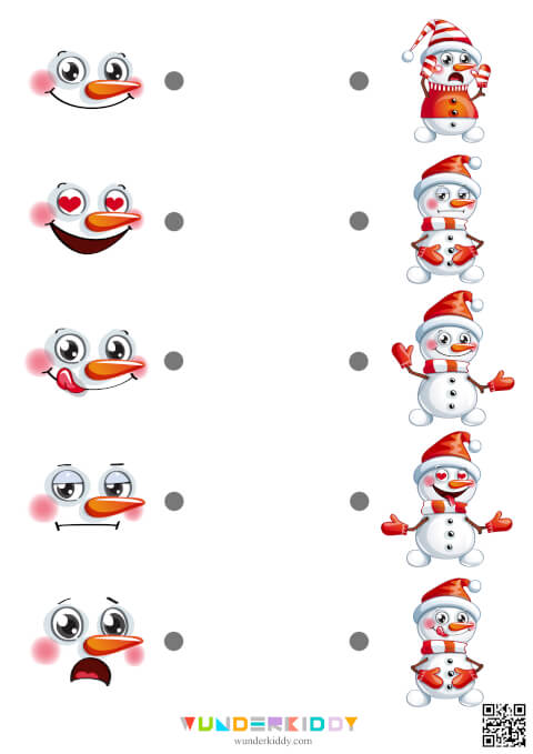Emparejar emociones - muñeco de nieve - Imagen 5