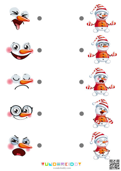 Emparejar emociones - muñeco de nieve - Imagen 6