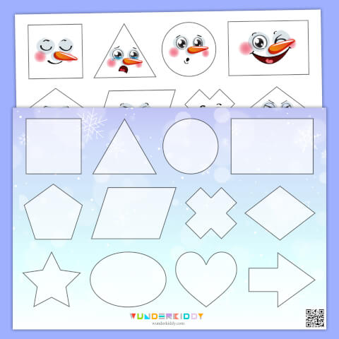 Snowman Shapes Match Activity - Image 2