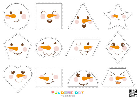 Игра для изучения геометрических фигур «Снеговики» - Изображение 3